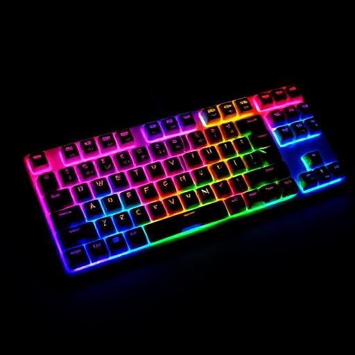 Gaming keyboard with RGB lighting